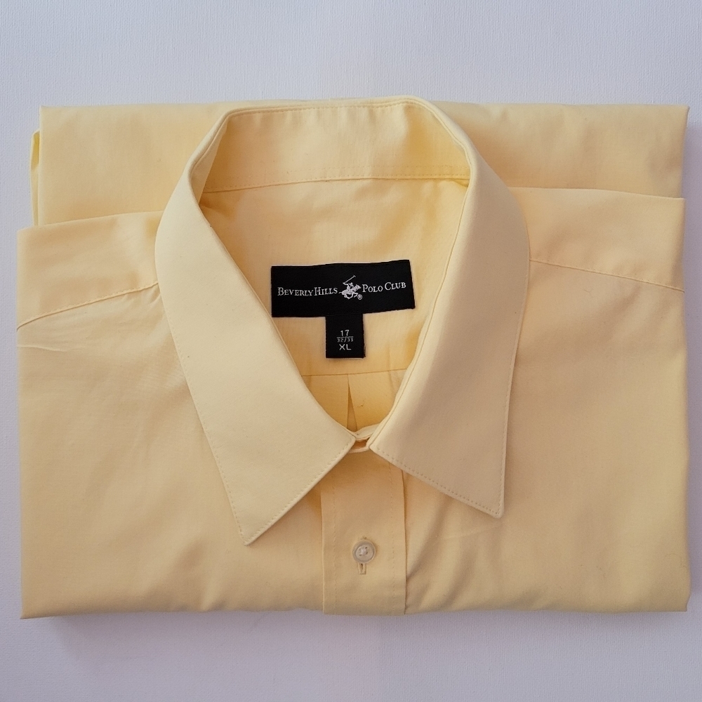 Beverly Hills Polo Club Dress Shirt Yellow